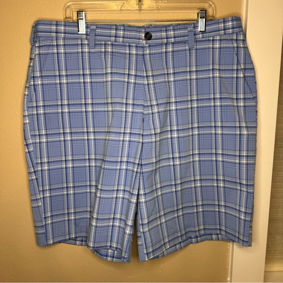 Lot of 2 Izod Flat Front Plaid Men's Golf Shorts Multicolor and Blue Size 38 - Picture 3 of 11